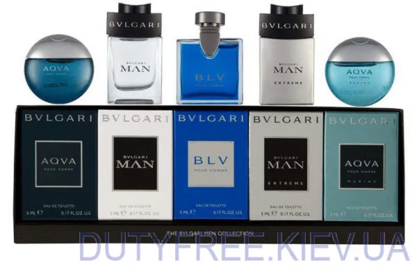 Bvlgari Men Collection Набор миниатюр 5 шт