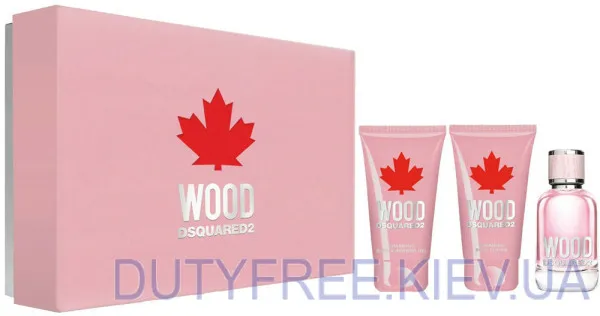 Dsquared2 Wood pour Femme Набор edt 50ml+blotion 50ml+shgel 50ml