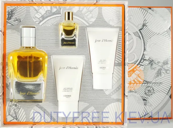Hermes Jour dHermes Набор edp 85ml+Mini edp 7.5ml+b/lotion 30ml+sh/g 30ml