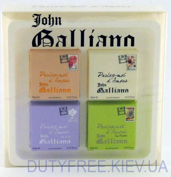 John Galliano Parlez-Moi d`Amour Набор 4 аромата по 10 мл