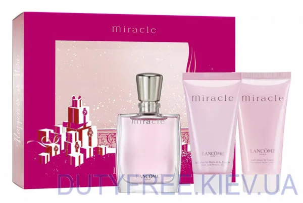 Lancome Miracle Набор edp 30ml+ b/l 50ml+ sh/gel 50 ml