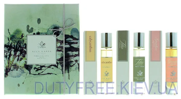 Набор миниатюр Acca Kappa Calycanthus 15ml+Giardino Segreto 15ml+Tilia Cordata 15ml