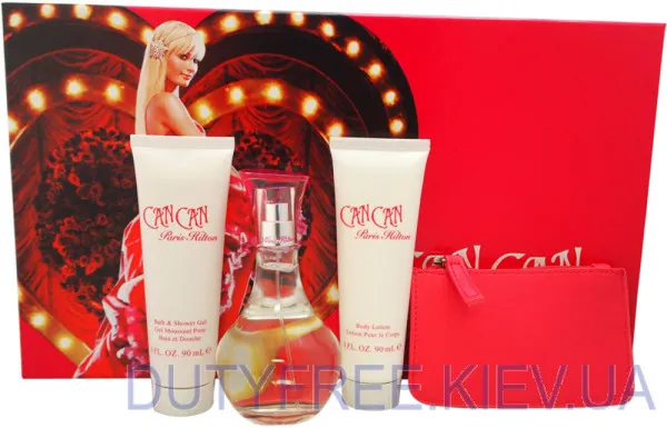 Paris Hilton Can Can Набор edp 100ml spray+b/l 90 ml+s/g 90ml+edp 10ml