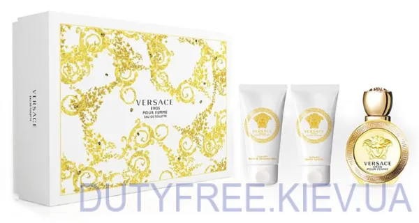 Versace Eros Pour Femme Eau De Toilette Набор edt 50ml+ b/lotion 50ml+ sh/gel 50ml