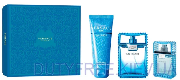 Versace Man Eau Fraiche Набор edt 100ml+edt 10ml mini+sh/gel 150ml