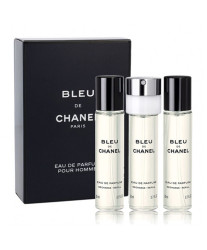 Chanel Bleu de Chanel Eau de Parfum travel set 3*20 ml edp refillable spray