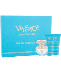 Versace Dylan Turquoise Pour Femme Набор edt 50ml+50ml b/lotion+50ml sh/gel